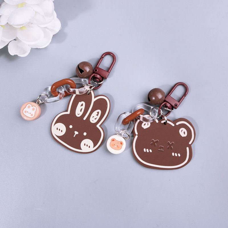 Animal Acrylic Bag Charm Keyring (Various Designs)