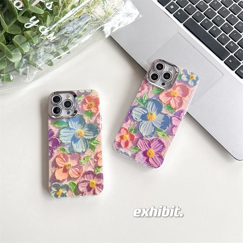 Floral Phone Case - iPhone 15 Pro Max / 15 Pro / 15 / 14 Pro Max / 14 Pro / 14 / 13 Pro Max / 13 Pro / 13 / 12 Pro Max / 12 Pro / 12 / 11