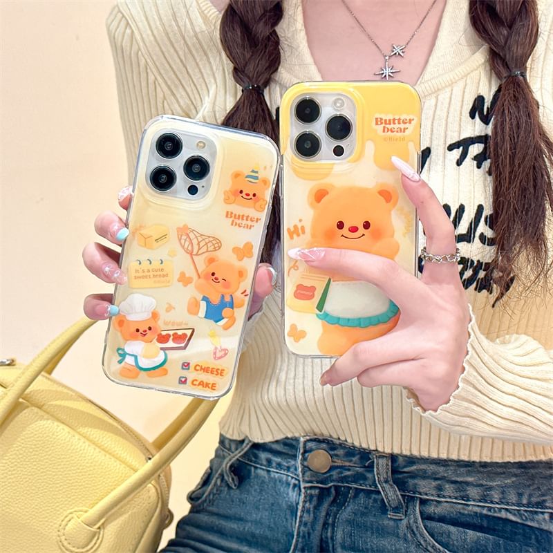 Bear Phone Case - iPhone 15 Pro Max / 15 Pro / 15 / 14 Pro Max / 14 Pro / 14 / 13 Pro Max / 13 Pro / 13 / 12 Pro Max / 12 Pro / 12 / 11