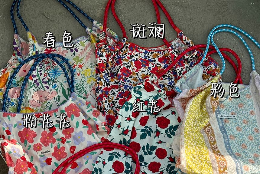 Print Tote Bag / Bag Charm / Set