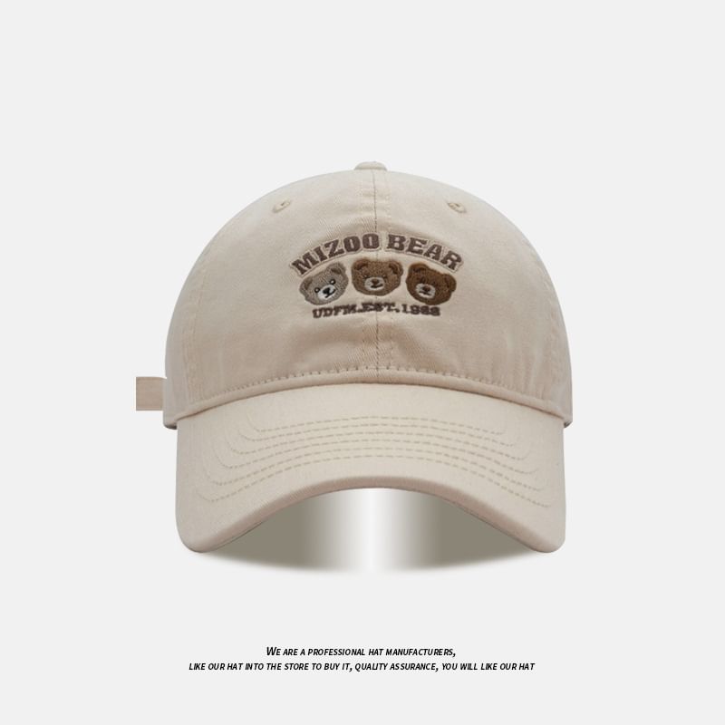 Bear Cap Embroidered Baseball