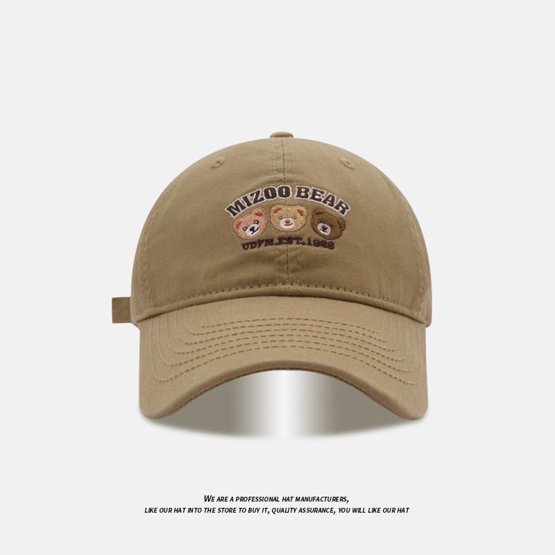 Bear Cap Embroidered Baseball