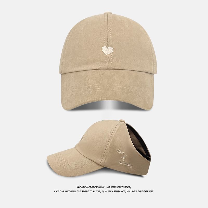 Baseball Heart Cap Embroidered