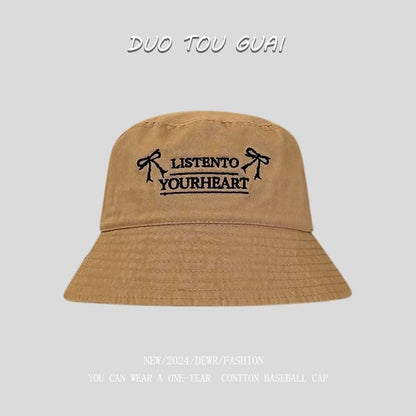 Hat Lettering Embroidered Bucket