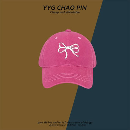 Embroidered Cap Baseball Bow