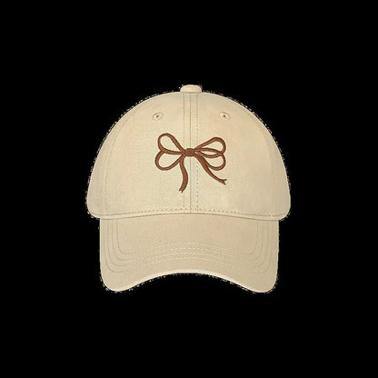 Embroidered Cap Baseball Bow