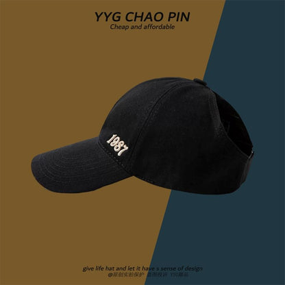 Embroidered Cap Top Baseball Number Open
