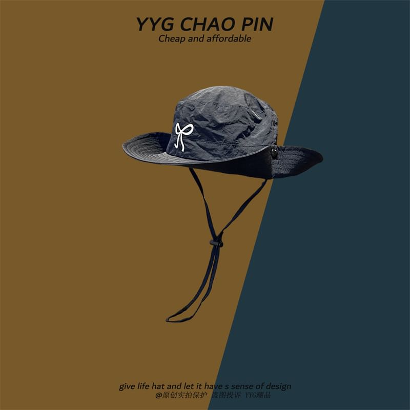 Hat Bow Boonie Embroidered