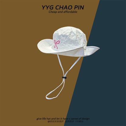 Hat Bow Boonie Embroidered