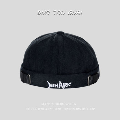 Lettering Hat Brimless Embroidered