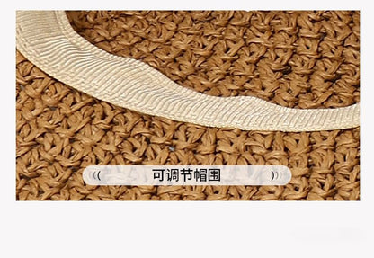 Hat Floral Woven Sun Accent