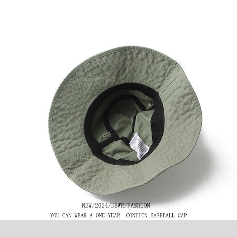 Embroidered Bucket Plane Hat