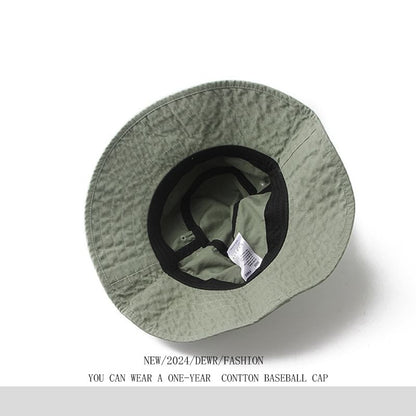 Embroidered Bucket Plane Hat