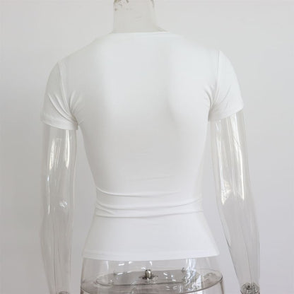 T-Shirt Round Neck Plain Short-Sleeve