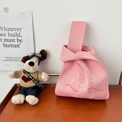 Sac fourre-tout en tricot avec lettrage