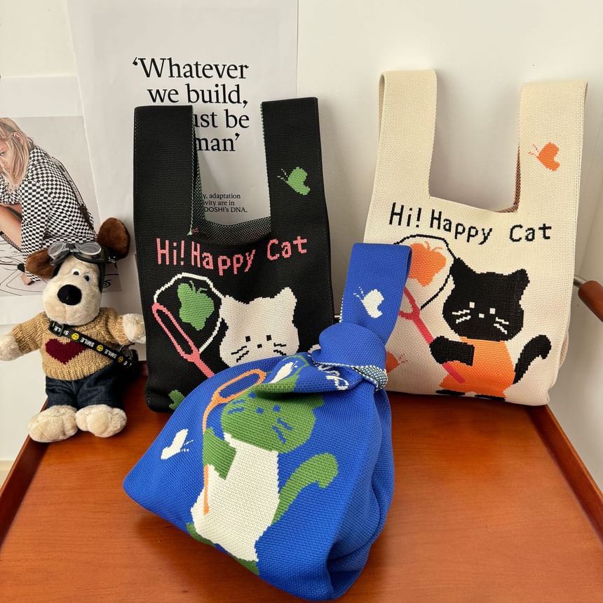 Bag Cat Knit Tote