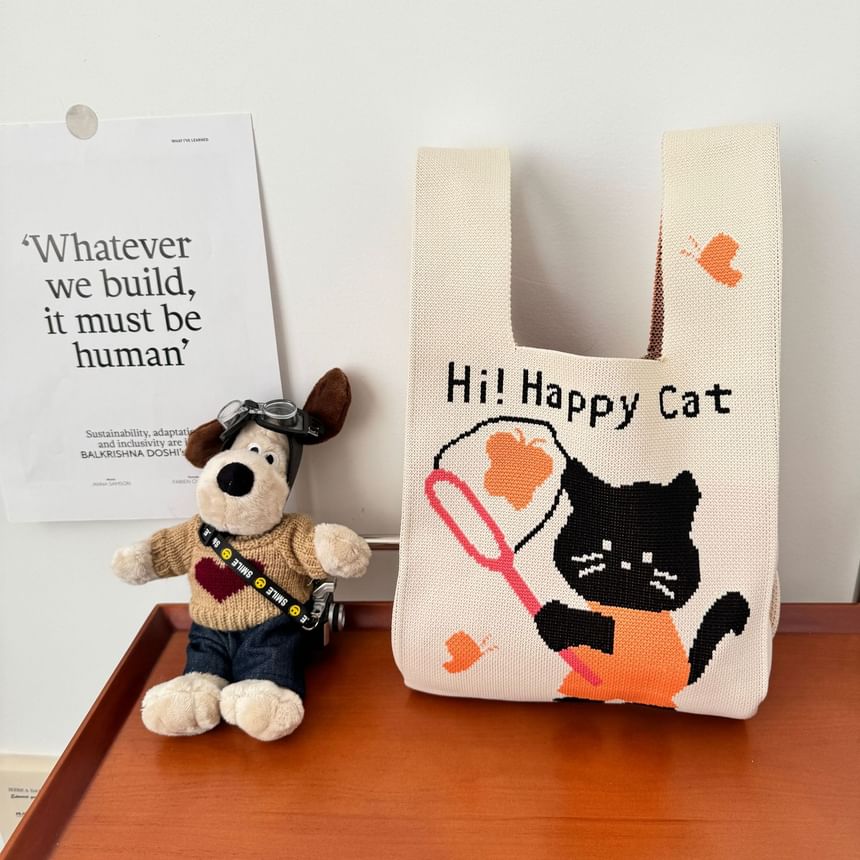 Bag Cat Knit Tote