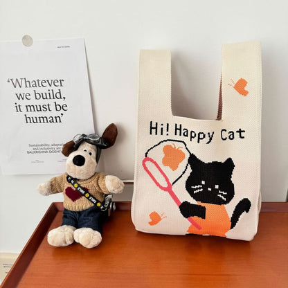 Bag Cat Knit Tote