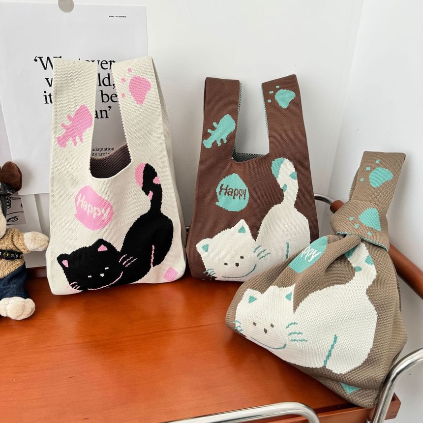Bag Cat Knit Tote