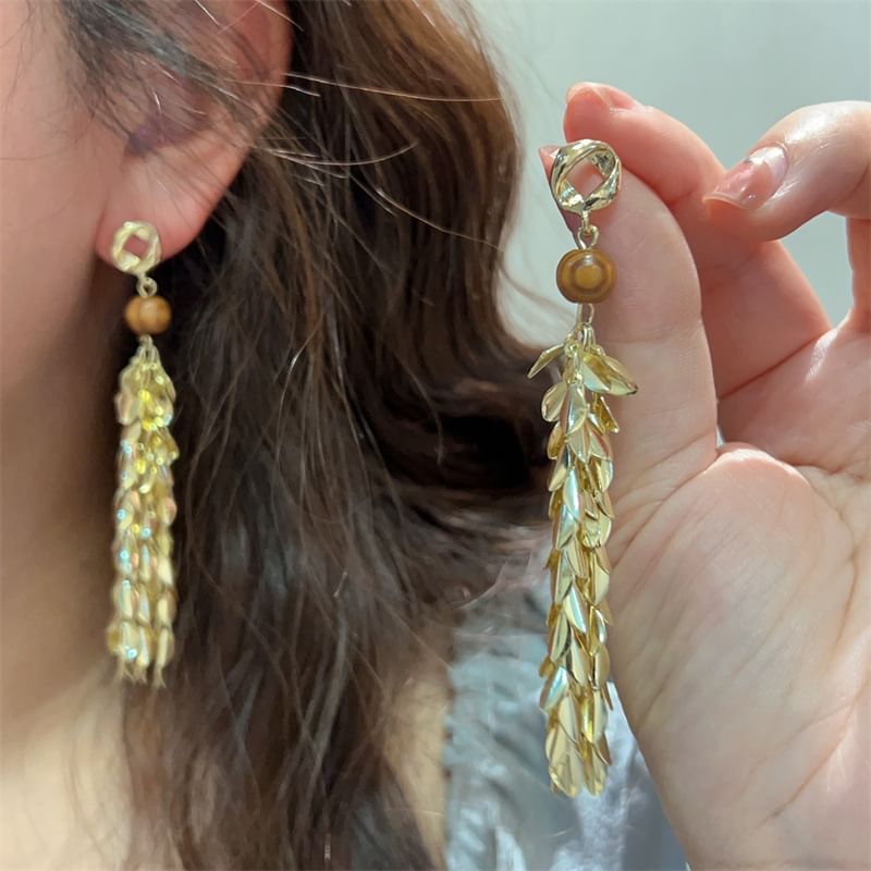 Wheat Alloy Chandelier Earring