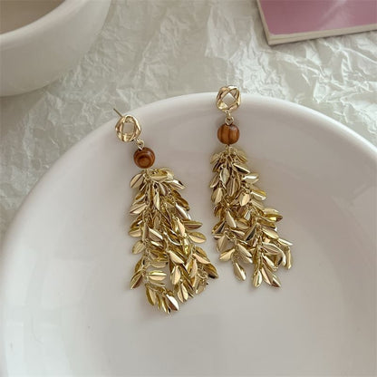 Wheat Alloy Chandelier Earring