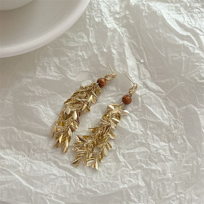 Wheat Alloy Chandelier Earring