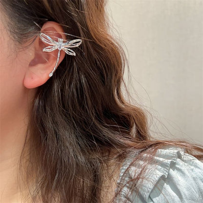 Floral / Dragonfly Alloy Ear Cuff