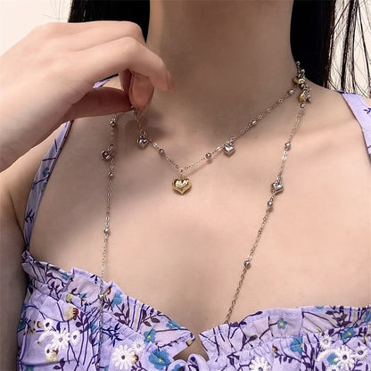 Heart / Floral Pendant Alloy Choker