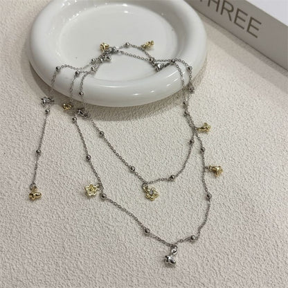 Heart / Floral Pendant Alloy Choker