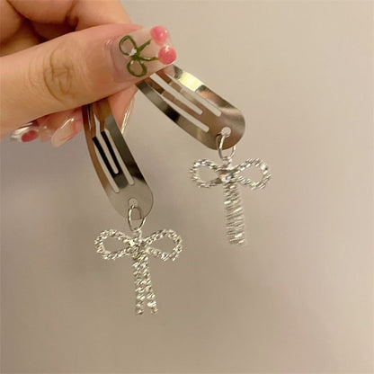 Bow Rhinestone Alloy Hair Clip