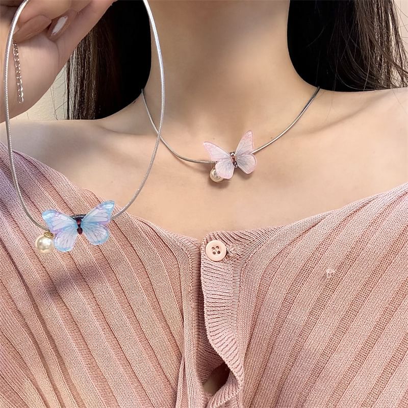 Butterfly Alloy Choker