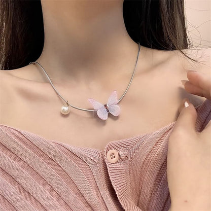 Butterfly Alloy Choker
