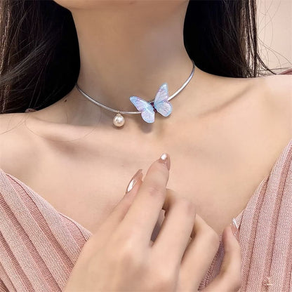Butterfly Alloy Choker