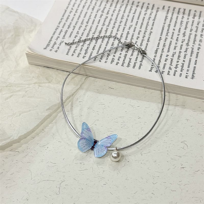 Butterfly Alloy Choker