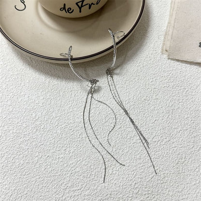 Rhinestone Fringed Ear Cuff