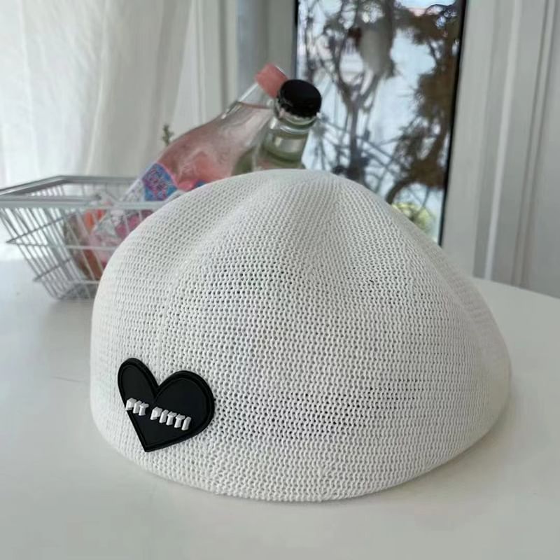 Knit Heart Beret