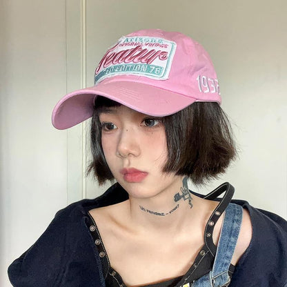 Embroidered Cap Baseball Applique Lettering