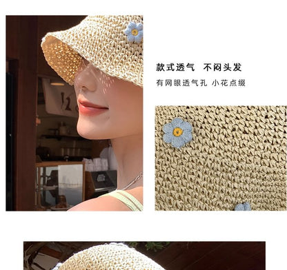 Hat Bucket Flower Straw