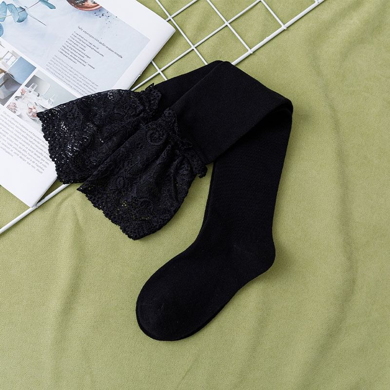 Lace Trim Over the Knee Socks