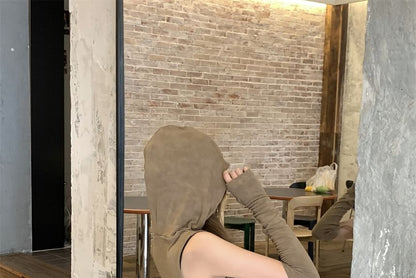 Sleeveless Round Neck Cutout Top / Mid Waist Faux Leather Mini Pencil Skirt