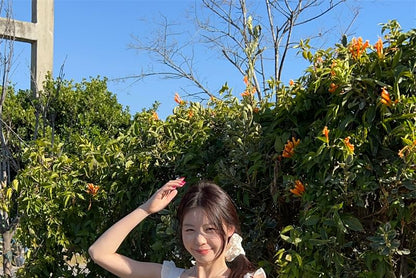 Lace Trim Cami Top / High Waist A-Line Skirt (Various Designs)