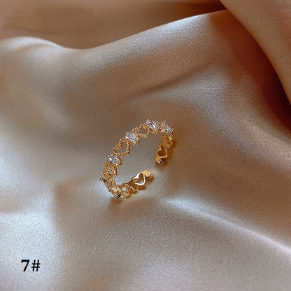 Embellished Alloy Open Ring (Various Designs)