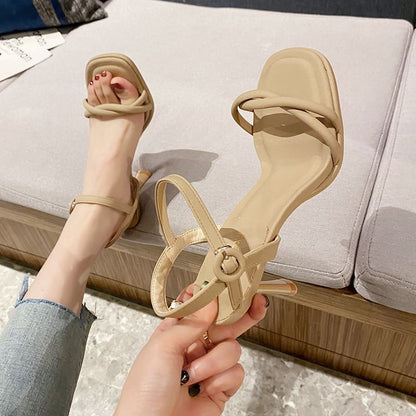 Sandals Knotted High-Heel