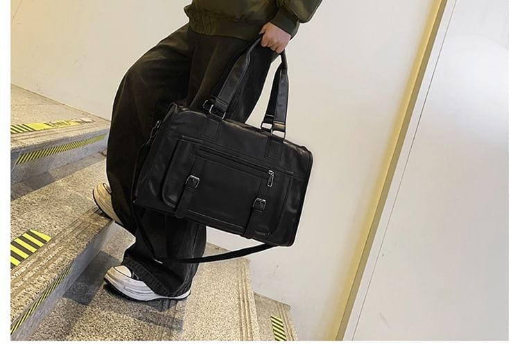 Carryall Bag Faux Leather Plain