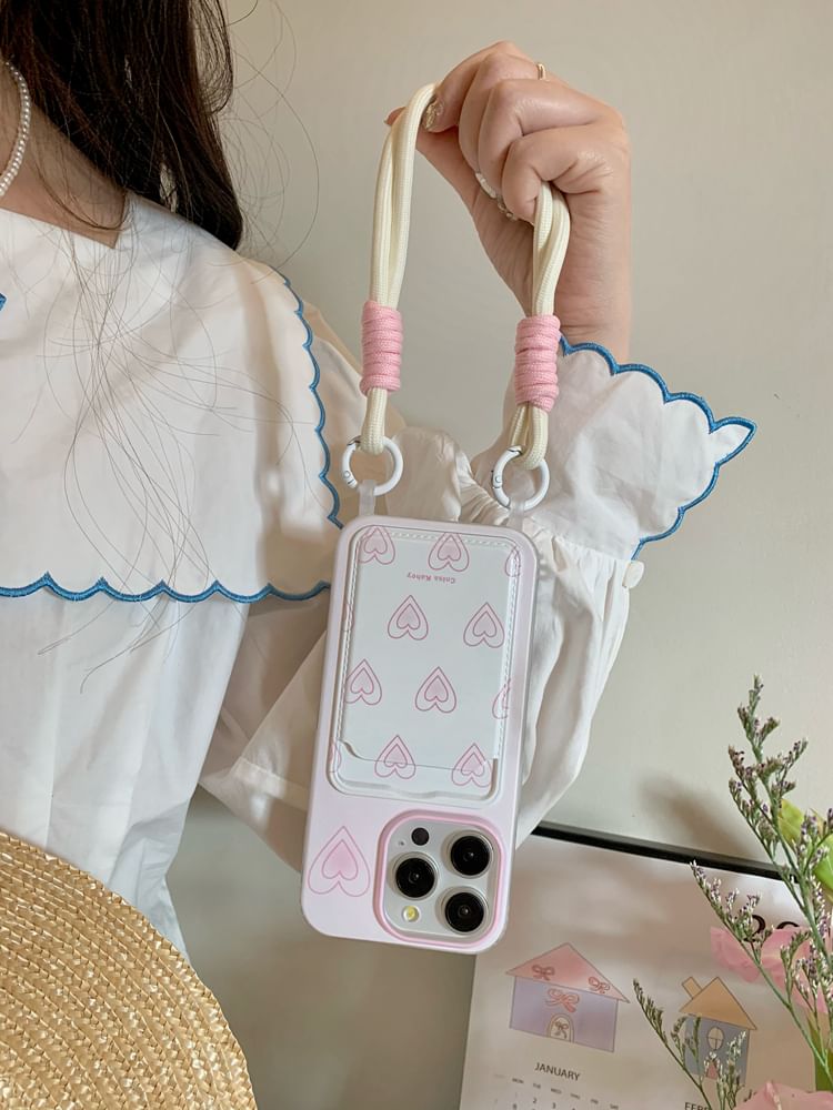 Card Phone Heart Holder Case