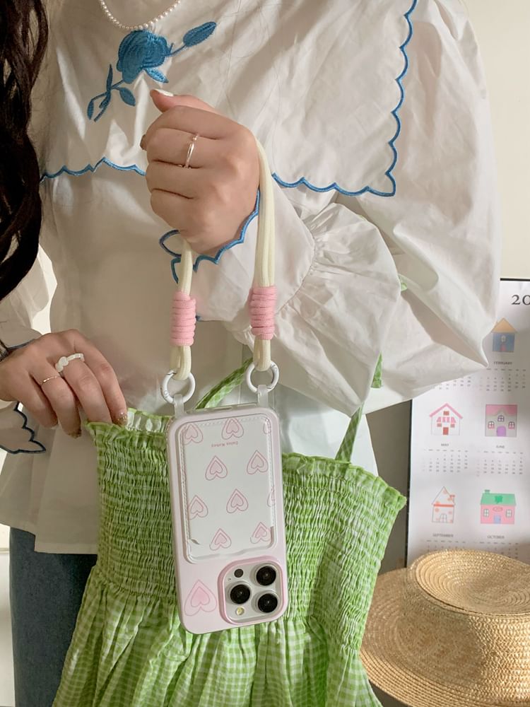 Card Phone Heart Holder Case