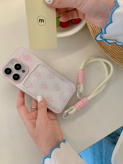 Card Phone Heart Holder Case