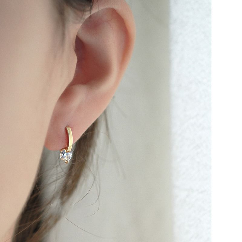 Boucles d'oreilles pendantes en alliage avec strass