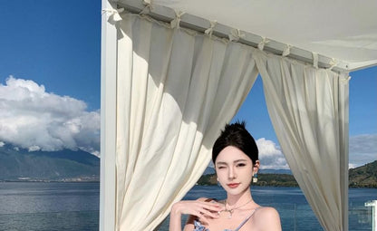 Spaghetti Strap Floral Cutout Maxi Sundress