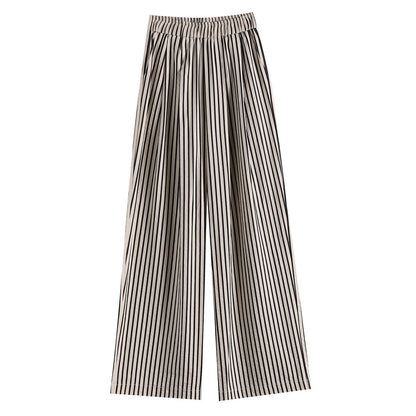 High Rise Striped Wide Leg Pants (Various Designs)